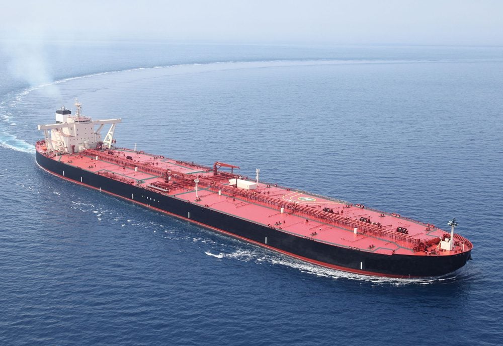 Ocean-going oil tanker